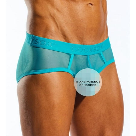 Men s Cocksox CX76ME Mesh Sports Brief With Contour Pouch (Tonic Blue S)
