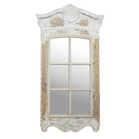 VIP Home & Garden MT2678 Wood Mirror - Antique White