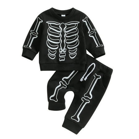 Baby Boys Girls Halloween Outfits Long Sleeve Skeleton Print Tops + Pants Set Newborn Clothes 0-24 Months
Baby Boys Girls Halloween Outfits Long Sleeve Skeleton Print Tops + Pants Set Newborn Clothes 0-24 Months