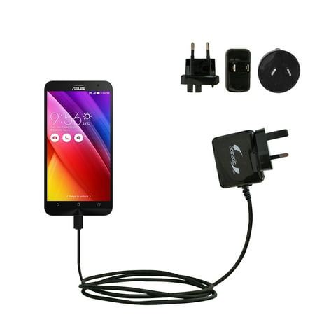 International AC Home Wall Charger suitable for the Asus ZenFone 2E - 10W Charge supports wall outlets and voltages worldwide - Uses Gomadic Brand Tip