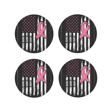 Leather Coasters Set of 4 - Ribbon Breast Cancer Awareness Lightweight Non-Slip Drink Coasters for Desk Anti-Scalding Desk Cup Coasters for Office Table Decor Round Shape
Leather Coasters Set of 4 - Ribbon Breast Cancer Awareness Lightweight Non-Slip Drink Coasters for Desk Anti-Scalding Desk Cup Coasters for Office Table Decor Round Shape