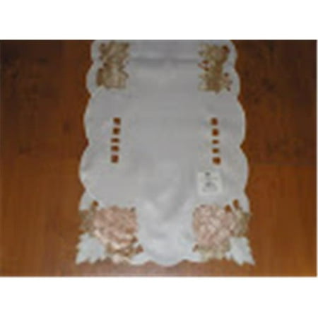 LY07885-1472 14 x 72 in. Embroidered Harvest Copper Leaves Cutwork Table Runner
LY07885-1472 14 x 72 in. Embroidered Harvest Copper Leaves Cutwork Table Runner