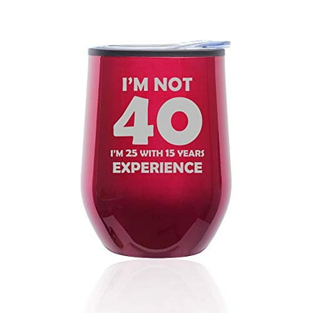 Stemless Wine Tumbler Coffee Travel Mug Glass With Lid I m Not 40 Funny 40th Birthday (Fuchsia)
Stemless Wine Tumbler Coffee Travel Mug Glass With Lid I m Not 40 Funny 40th Birthday (Fuchsia)