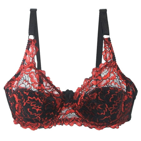 Sehao Bra Women Lace Bra Thorn Plus Size Underwear Bra Nylon no underwire sports bra Red
Sehao Bra Women Lace Bra Thorn Plus Size Underwear Bra Nylon no underwire sports bra Red