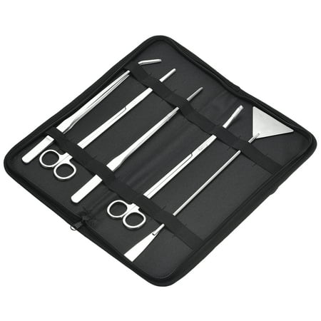 Uxcell 5 in 1 Stainless Steel Brushed Tweezers Scissor Spatula Tools Kits with Case
Uxcell 5 in 1 Stainless Steel Brushed Tweezers Scissor Spatula Tools Kits with Case