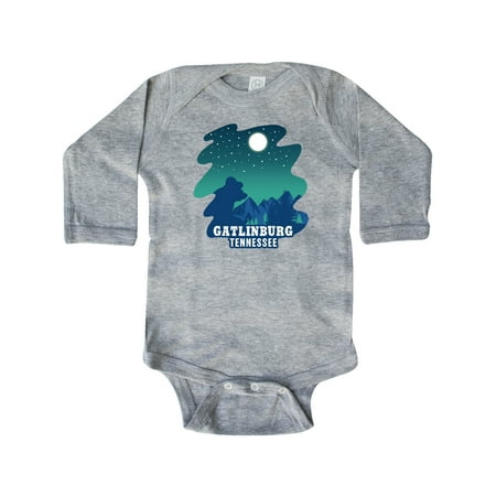 Inktastic Smoky Mountains Gatlinburg Tennessee with Bear Gift Baby Boy or Baby Girl Long Sleeve Bodysuit
