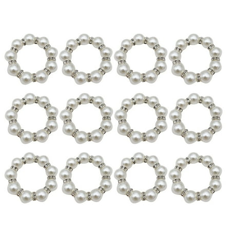 Napkin Rings Set of 12 Imitation Pearl Rhinestone Beaded Napkin Ring Holder for Dinner Table Decoration Party Wedding
Napkin Rings Set of 12 Imitation Pearl Rhinestone Beaded Napkin Ring Holder for Dinner Table Decoration Party Wedding