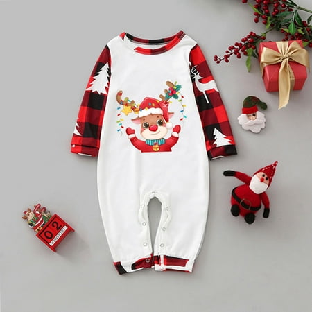 ERTUTUYI Christmas Baby Matching Family Pajamas Sets Christmas PJ s With Print And Plaid Printed Long Sleeve Tee And Bottom Loungewear White 3M
ERTUTUYI Christmas Baby Matching Family Pajamas Sets Christmas PJ s With Print And Plaid Printed Long Sleeve Tee And Bottom Loungewear White 3M