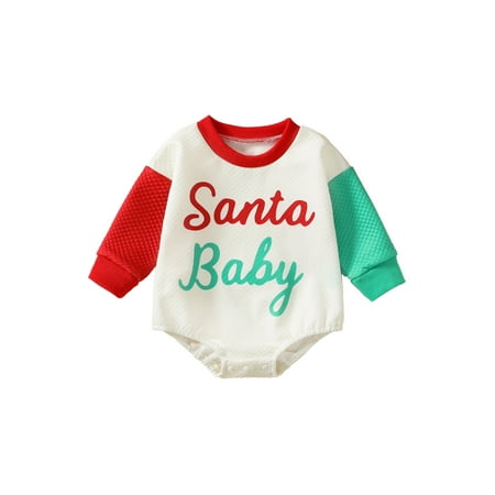 LWXQWDS Christmas Newborn Baby Girls Boys Jumpsuit Long Sleeve Letter Print Sweatshirt Romper Xmas Clothes Red Blue 6-12 Months
LWXQWDS Christmas Newborn Baby Girls Boys Jumpsuit Long Sleeve Letter Print Sweatshirt Romper Xmas Clothes Red Blue 6-12 Months