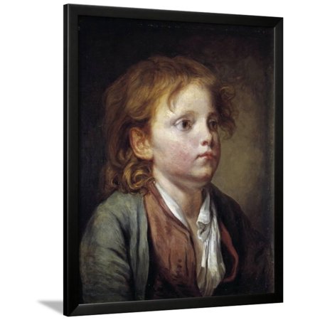 Portrait of a Young Boy by Jean-Baptiste Greuze Framed Print Wall Art