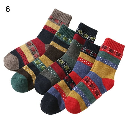 harmtty 5 Pairs Middle Cut Coldproof Girls Socks Ribbed Ankle Thick Knitted Ethnic Print Crew Socks for Autumn Winter
harmtty 5 Pairs Middle Cut Coldproof Girls Socks Ribbed Ankle Thick Knitted Ethnic Print Crew Socks for Autumn Winter