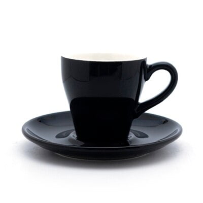 

Nordic Style Tulip Shape Multicolor Macaron Espresso Cup and Saucer Set Black Italian Coffee Mug Cafe Tea Espresso Shot Glass