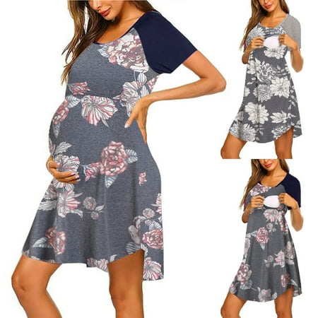 Tejiojio Maternity/Labor/Nursing Clothing Clearance Maternity Round Neck Print Patchwork Short Sleeve Breast Feeding Pregnant Woman Nursing Sleepwear Dress
Tejiojio Maternity/Labor/Nursing Clothing Clearance Maternity Round Neck Print Patchwork Short Sleeve Breast Feeding Pregnant Woman Nursing Sleepwear Dress