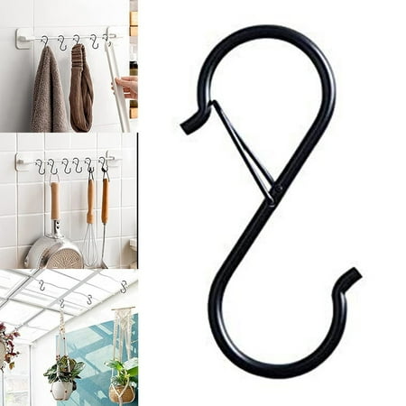 Cogfs 10 Pcs S Hooks for Hanging Black S Hooks Heavy Duty Metal Hooks for Kitchen Bathroom Bedroom (Black)
Cogfs 10 Pcs S Hooks for Hanging Black S Hooks Heavy Duty Metal Hooks for Kitchen Bathroom Bedroom (Black)