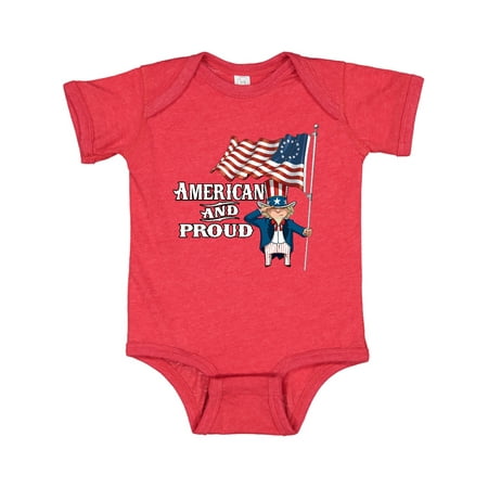 Inktastic American and Proud Gift Baby Boy or Baby Girl Bodysuit