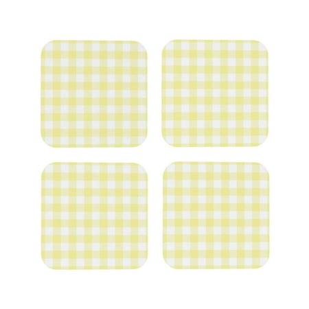 Leather Coasters with Heat-resistant for Drinks Lemon Yellow Checkboard A Cup Coasters Cup Pad Mat for Tabletop Protection Coffee Table Office Desk and Housewarming Gift
Leather Coasters with Heat-resistant for Drinks Lemon Yellow Checkboard A Cup Coasters Cup Pad Mat for Tabletop Protection Coffee Table Office Desk and Housewarming Gift
