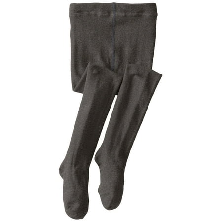 Jefferies Socks Girls 2-6x Seamless Organic Cotton Tights Charcoal 4-6 Years