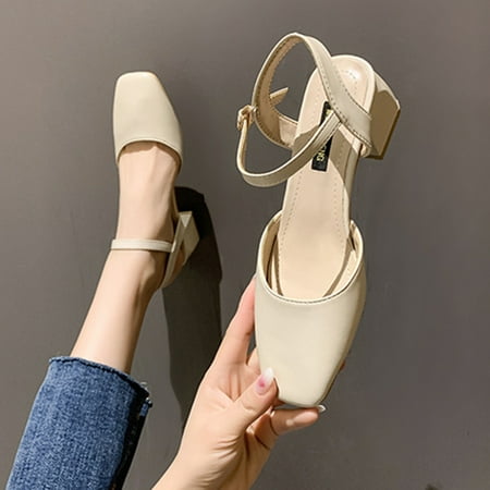Josdec Womens Shoes Clearance New Square Headed Thick Heels Shoes Baotou Buckle Sandals
Josdec Womens Shoes Clearance New Square Headed Thick Heels Shoes Baotou Buckle Sandals