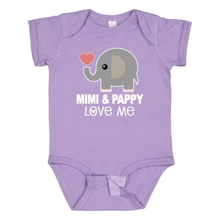 Inktastic Mimi and Pappy Love Me Outfit Gift Baby Boy or Baby Girl Bodysuit