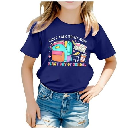 Children Back to School Season Cute Graphic Print Round Neck Short Sleeve Tee Summer Casual T Shirt Cat and Girls Undershirts Tops Toddler Girl Clothes Girls 6t Long Sleeve Undershirt Women Kid Long
Children Back to School Season Cute Graphic Print Round Neck Short Sleeve Tee Summer Casual T Shirt Cat and Girls Undershirts Tops Toddler Girl Clothes Girls 6t Long Sleeve Undershirt Women Kid Long