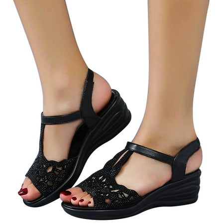 GNEIKDEING Spring Summer Women s Middle Heel Roman Wedge Rhinestone Sandals Hollow Out Fish Mouth Elastic Gift on Clearance
GNEIKDEING Spring Summer Women s Middle Heel Roman Wedge Rhinestone Sandals Hollow Out Fish Mouth Elastic Gift on Clearance
