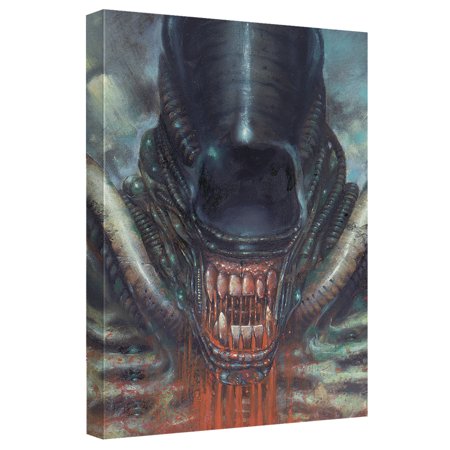Alien Bloody Mouth Canvas Wall Art With Back Board