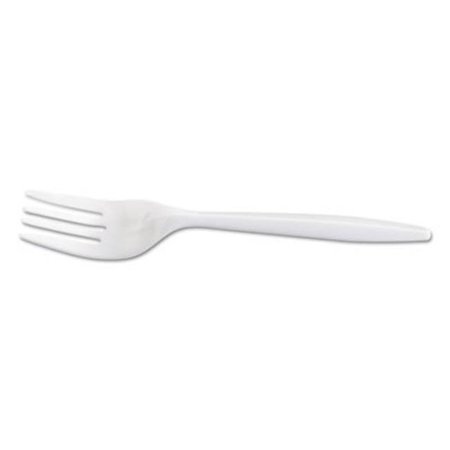 GEN Fork Medium-Weight Cutlery, White - 6.25 in. - 100 Per Box & Box of 10