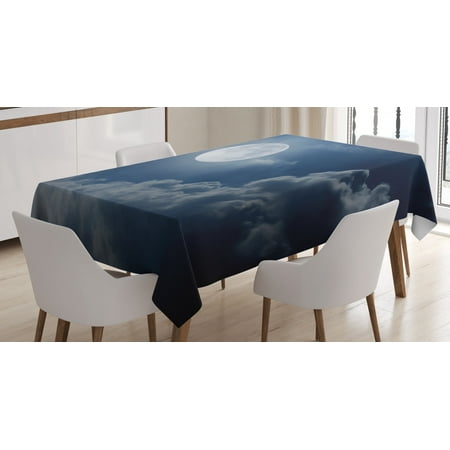 Moon Tablecloth Night Sky with Full Moon and Clouds Nature Photography Space Inspired Image Print Rectangular Table Cover for Dining Room Kitchen 52 X 70 Inches Dark Blue White by Ambesonne
Moon Tablecloth Night Sky with Full Moon and Clouds Nature Photography Space Inspired Image Print Rectangular Table Cover for Dining Room Kitchen 52 X 70 Inches Dark Blue White by Ambesonne
