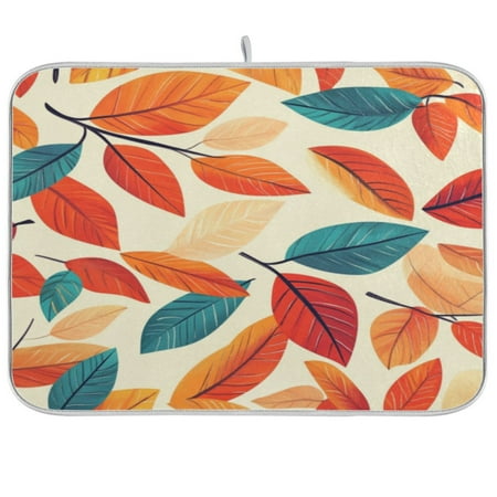 Kitchen Drying Mat 18x24In Drying Dish Mat Dish Drying Mats Kitchen Countertop Multi-Function Drain Drying Mat Kitchen Table Coloured Leaves1
Kitchen Drying Mat 18x24In Drying Dish Mat Dish Drying Mats Kitchen Countertop Multi-Function Drain Drying Mat Kitchen Table Coloured Leaves1