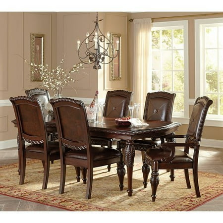 Steve Silver Antoinette 7 Piece Dining Table Set - Cherry