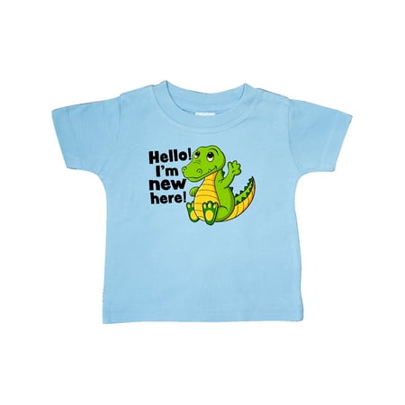 Inktastic Hello I m New Here with Cute Baby Alligator Gift Baby Boy or Baby Girl T-Shirt
Inktastic Hello I m New Here with Cute Baby Alligator Gift Baby Boy or Baby Girl T-Shirt
