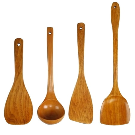 4Pcs Dining Wooden Soup Spoon Tableware Spatula Set Kitchen Utensil Handhold
4Pcs Dining Wooden Soup Spoon Tableware Spatula Set Kitchen Utensil Handhold