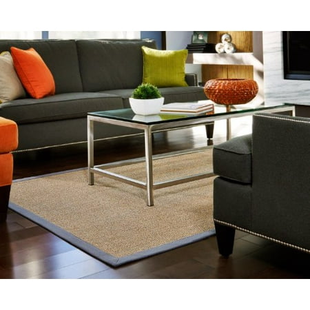 Jani Tevi Grey/ Tan Sisal Area Rug (3' x 5')