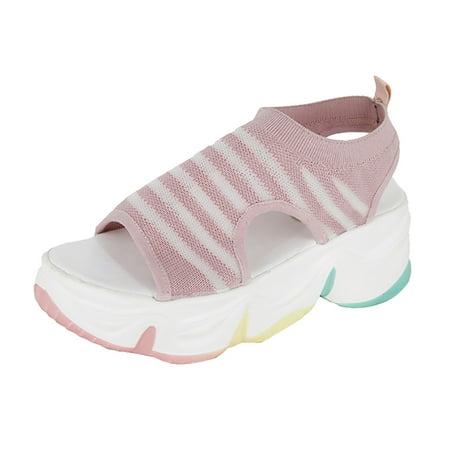 Ladies Sandals Fashion Summer Comfortable Color Blocking Breathable Knitted Open Toe Thick Beach Sandals Casual Shoes Footwear
Ladies Sandals Fashion Summer Comfortable Color Blocking Breathable Knitted Open Toe Thick Beach Sandals Casual Shoes Footwear