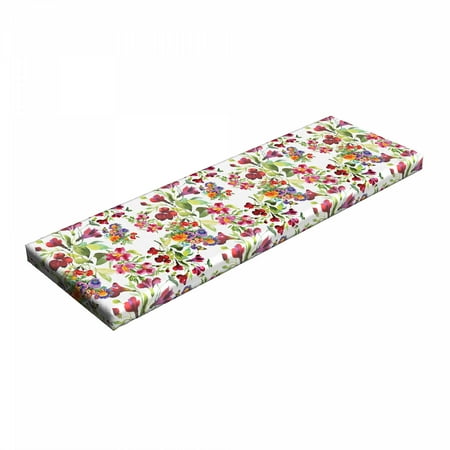 Garden Art Bench Pad Watercolor Style Composition with Colorful Wildflowers Blossoming Seasonal Flora HR Foam Cushion with Decorative Fabric Cover 45 x 15 x 2 Multicolor by Ambesonne
Garden Art Bench Pad Watercolor Style Composition with Colorful Wildflowers Blossoming Seasonal Flora HR Foam Cushion with Decorative Fabric Cover 45 x 15 x 2 Multicolor by Ambesonne