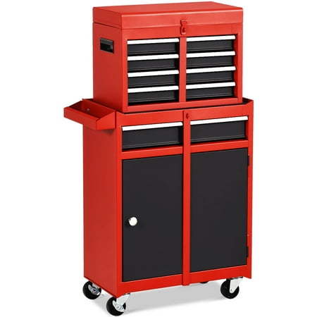 Costway 2 in 1 Tool Chest & Cabinet with 5 Sliding Drawers Rolling Garage Box Organizer
Costway 2 in 1 Tool Chest & Cabinet with 5 Sliding Drawers Rolling Garage Box Organizer