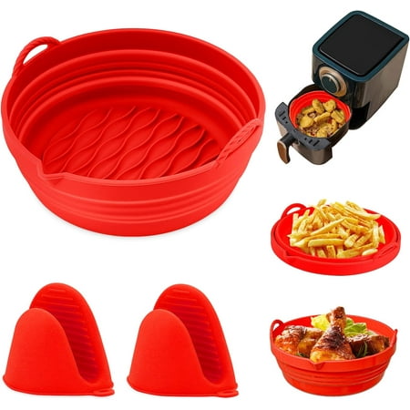 Myclong Air fryer Silicone Liners Reusable 7.5IN Air Fryer Silicone Pot Foldable Silicone Air Fryer Basket with Silicone Oven Mitts for Air Fryer Oven Microwave etc.(Blue)
Myclong Air fryer Silicone Liners Reusable 7.5IN Air Fryer Silicone Pot Foldable Silicone Air Fryer Basket with Silicone Oven Mitts for Air Fryer Oven Microwave etc.(Blue)
