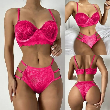 XHJUN Women s 2 pieces Lingerie Lace Sheer Bra and Panty Set with floral Trim Teddy Babydoll Sexy Bodysuit
XHJUN Women s 2 pieces Lingerie Lace Sheer Bra and Panty Set with floral Trim Teddy Babydoll Sexy Bodysuit