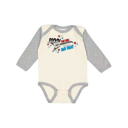 Inktastic Rocking the Red White and Blue Gift Baby Boy or Baby Girl Long Sleeve Bodysuit