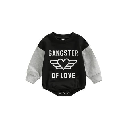 Baby Girl Boy Romper Bodysuit Oversized Long Sleeve Crewneck Pullover Jumpsuit Fall Winter Clothes