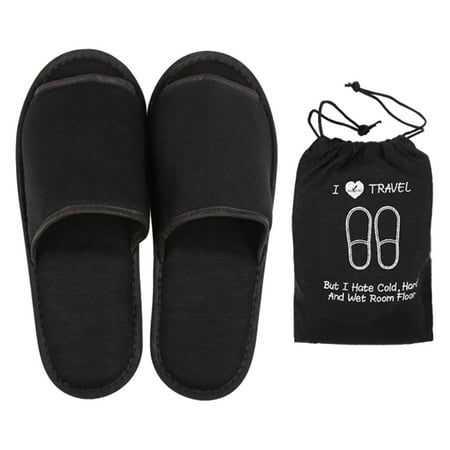 Travel Open Slippers Portable Folding Slippers Business Trip Slippers for Home Hotel (Black)
Travel Open Slippers Portable Folding Slippers Business Trip Slippers for Home Hotel (Black)