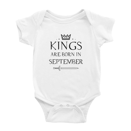 Kings Are Born In September Funny Baby Clothes Bodysuit Boy Girl Unisex
Kings Are Born In September Funny Baby Clothes Bodysuit Boy Girl Unisex