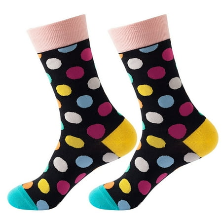 ZMHEGW Socks For Women Autumn Winter Dot Printed Medium Stockings Socks For Women