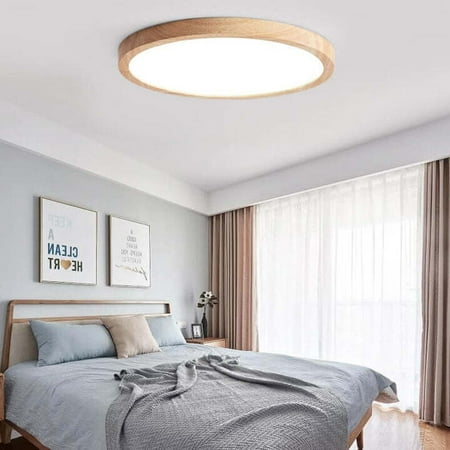 Censlighting Wooden LED Round Ceiling Light Warm/Cool/Dimmable