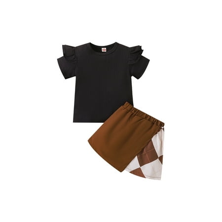 Bagilaanoe Toddler Baby Girl Skirt Outfits Ribbed Short Sleeve T-Shirt Tops +Plaid Pattern Skirt 2Pcs Infant Girl Summer Clothes
Bagilaanoe Toddler Baby Girl Skirt Outfits Ribbed Short Sleeve T-Shirt Tops +Plaid Pattern Skirt 2Pcs Infant Girl Summer Clothes