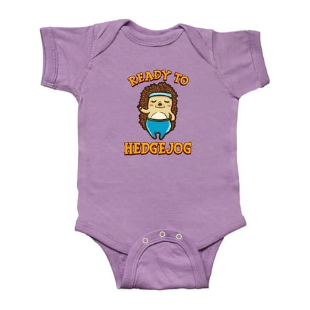 Inktastic Jogging Running Hedgehog Fitness Gift Baby Girl Bodysuit