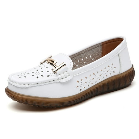 Women‘s Floral Hollow Out Loafers Breathable Slip On Flat Loafers Shoes Metal Decor Soft Sole Shoes
Women‘s Floral Hollow Out Loafers Breathable Slip On Flat Loafers Shoes Metal Decor Soft Sole Shoes