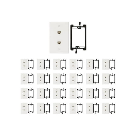 Buyer s Point 2 Port Cat6 Wall Plate Female-Female with Single Gang Low Voltage Mounting Bracket Device Pack of 25 White - 2 Point
Buyer s Point 2 Port Cat6 Wall Plate Female-Female with Single Gang Low Voltage Mounting Bracket Device Pack of 25 White - 2 Point