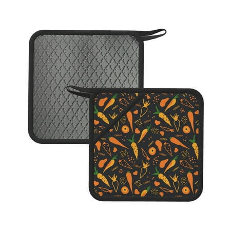 2PCS Pot Holders for Kitchen - Heat Resistant Silicone Pot Holders with Hanging Loop Cute Carrot Painting Non Slip Oven Hot Pads Potholders for Decor Baking Cooking Kitchen
2PCS Pot Holders for Kitchen - Heat Resistant Silicone Pot Holders with Hanging Loop Cute Carrot Painting Non Slip Oven Hot Pads Potholders for Decor Baking Cooking Kitchen