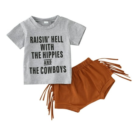 Wiueurtly Toddler Girls Short Sleeve Letter Printed T Shirt Pullover Tops Tassels Shorts Outfits Girl Clothes Daddy Little Girl
Wiueurtly Toddler Girls Short Sleeve Letter Printed T Shirt Pullover Tops Tassels Shorts Outfits Girl Clothes Daddy Little Girl